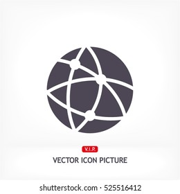Global technology or social network  Vector icon 10 EPS - Shutterstock ID 525516412