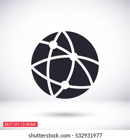 Global technology or social network  Vector icon 10 EPS