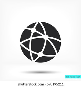 Global technology or social network  Vector icon 10 EPS