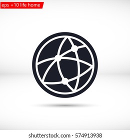 Global technology or social network  Vector icon 10 EPS