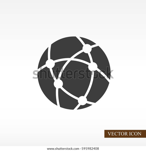 Global Technology Social Network Vector Icon Stock Vector (Royalty Free ...