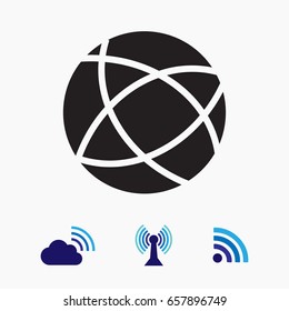 Global technology vector icon, vector best flat icon, EPS