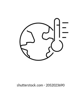 Global Temperature Icon. Global Warming. Thermometer EPS10