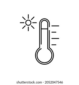 Global Temperature Icon. Global Warming. Thermometer EPS10