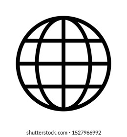 global thin line vector icon