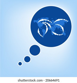 global thinking concept - vector image