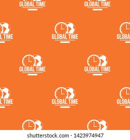 Global time pattern vector orange for any web design best