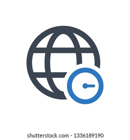 Global time zone icon