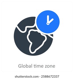 Global Time Zone icon concept