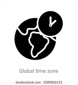 Global Time Zone icon concept