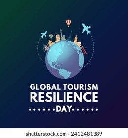 Global Tourism Resilience day, campaign or celebration banner Design