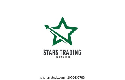 Global trade analysis logo,trade logo,finance logo,star illustration vector graphic growing like a shining star