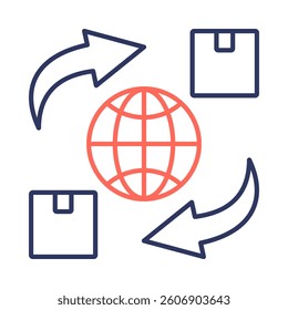 Global Trade Icon Element for Design