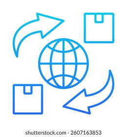 Global Trade Icon Element for Design