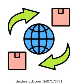 Global Trade Icon Element for Design