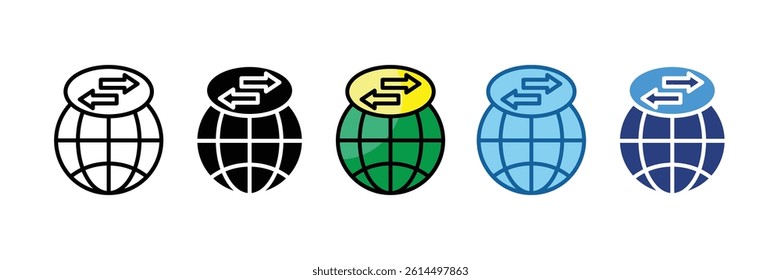Global Trade Icon Element For Design