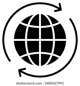 Global Trade Icon line vector illustration
