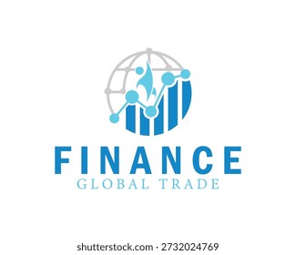 global trade logo creative financial business growth money invest connect