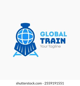 Global Train Logo Design Template. Good for Business, Agency, Community and Organization.