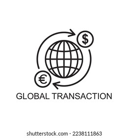global transaction icon , business icon