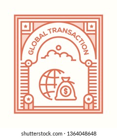 GLOBAL TRANSACTION ICON CONCEPT