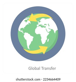 Global Transfer and exchange icon concept