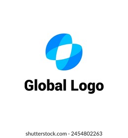 Global Transport Connect Growth Logo Vector Abstract Illustration Icon Design Template Element 