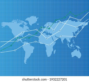 global transportation concept design. world map, technology and innovation concept background.
