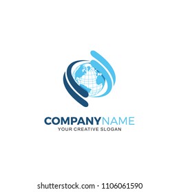 Global Transportation Logo Business & Consulting, Vector  Illustration