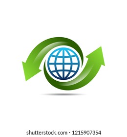 Global Transportation Logo Design Template