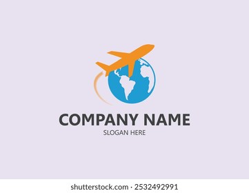 Global Travel Agency Logo, Travel Agency Logo, Global Tour and Travel Services Logo Template Design