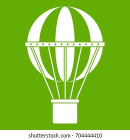 Global travel concept icon white isolated on green background. Vector illustration
