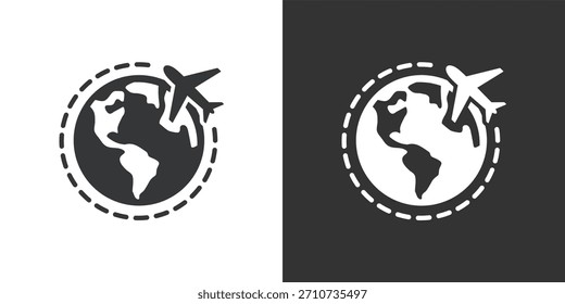 Global Travel icon. Solid glyph series icon