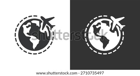 Global Travel icon. Solid glyph series icon