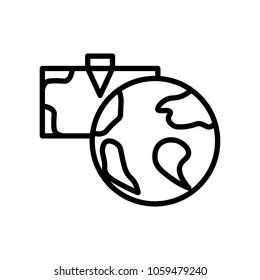 global travel icon vector