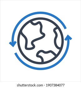 Globales Reisesymbol, Vektorgrafik-Illustration