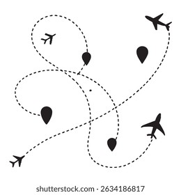 Planner Global de Rota de Viagem Plano de Voo de Avião com Vários Destinos