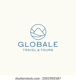 Global travel and tours logo design ideas business name editable vector template  royalty free image