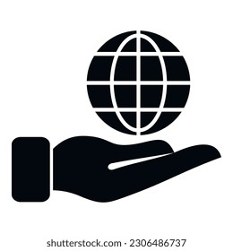 Global trust icon simple vector. Core value. Corporate service