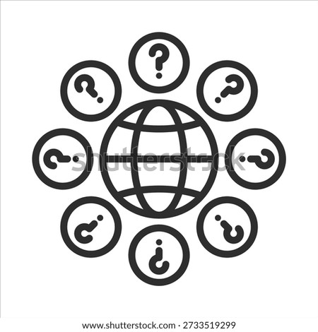 Global Uncertainty Icon. Simple Vector Outline Illustration