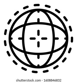 Global university icon. Outline global university vector icon for web design isolated on white background