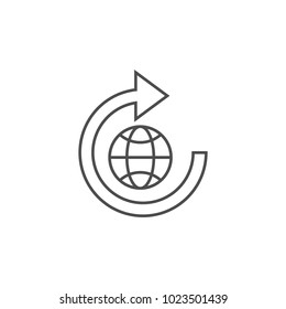 global update icon. Element for mobile concept and web apps. Thin line  icon for website design and development, app development. Premium icon on white background