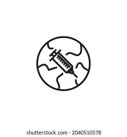 Global Vaccination icon in vector. Logotype