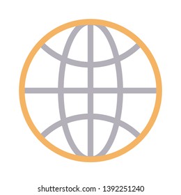 global vector color line icon