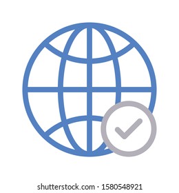 global vector color line icon 