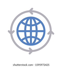 global vector color line icon 