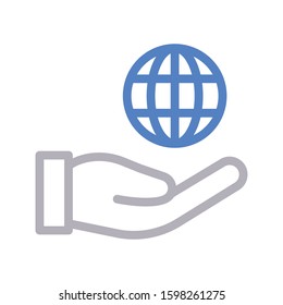 global vector color line icon 