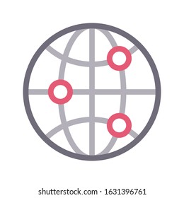 global vector color line icon 