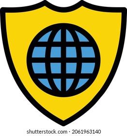 global vector colour line  icon