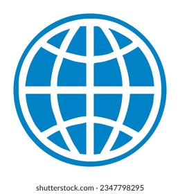 global vector design icon in blue